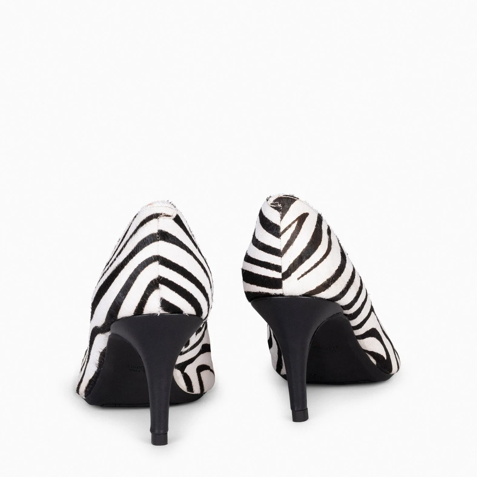 STILETTO WILD  ZAPATOS DE TACóN DE AGUJA CON ANIMAL PRINT CEBRA BLANCO