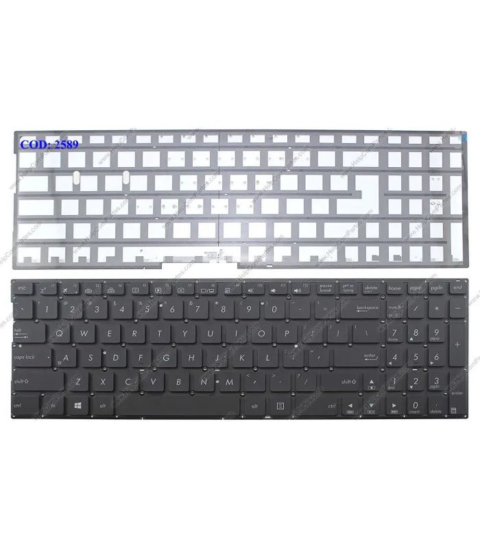 TECLADO ASUS Q552 Q552UB Q503UA Q504UA Q534UX Q553UB N592 SERIES SIN MARCO BK BACKLIT WIN8 US ORIG.