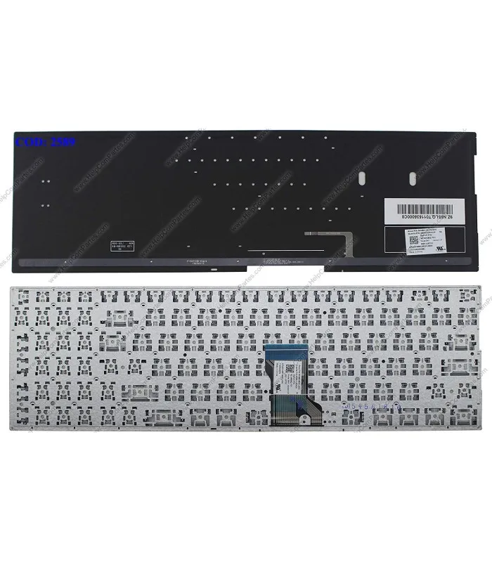 TECLADO ASUS Q552 Q552UB Q503UA Q504UA Q534UX Q553UB N592 SERIES SIN MARCO BK BACKLIT WIN8 US ORIG.