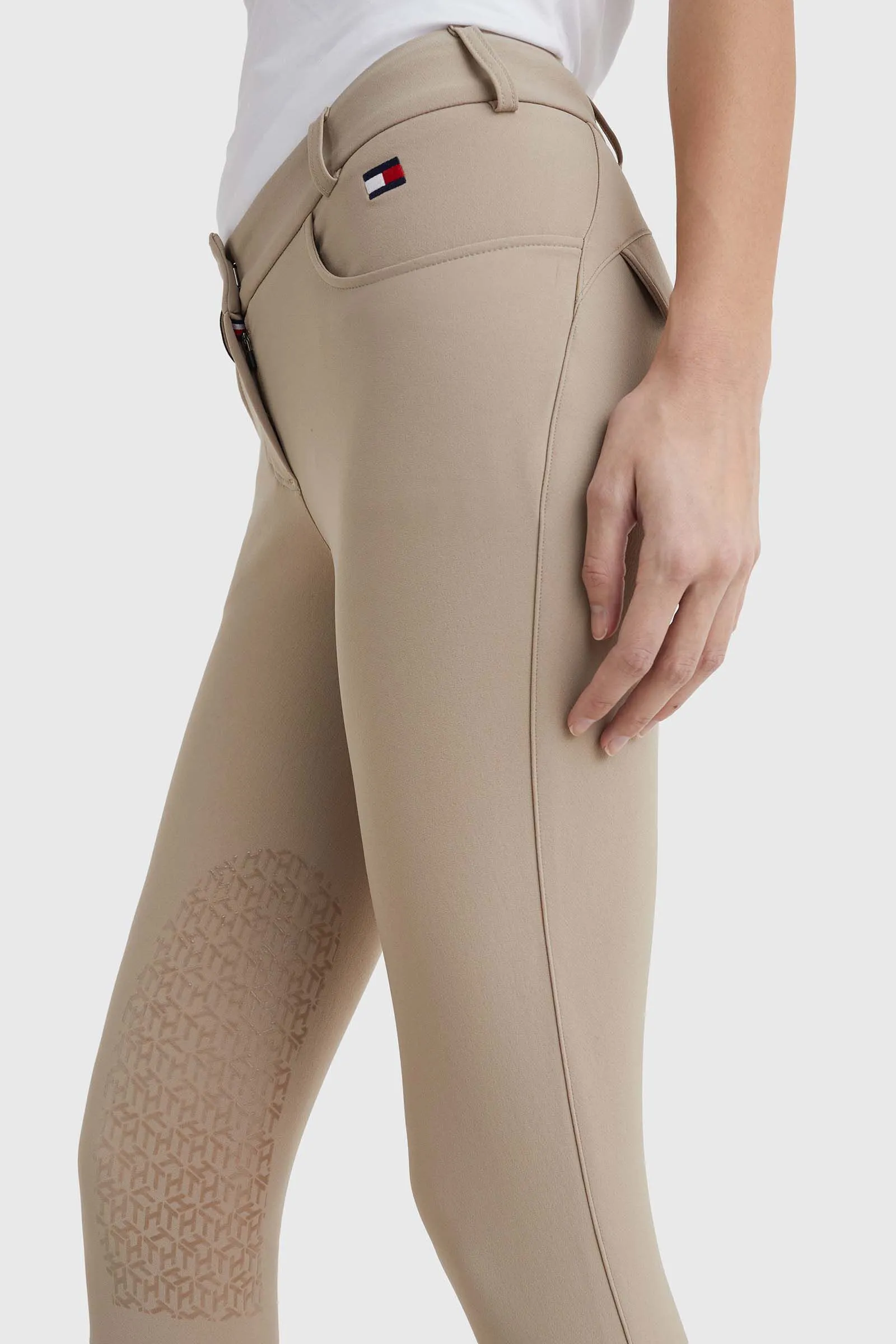 Tommy Hilfiger Equestrian Pantalones de equitación para mujer Classic Style con grip en las rodillas