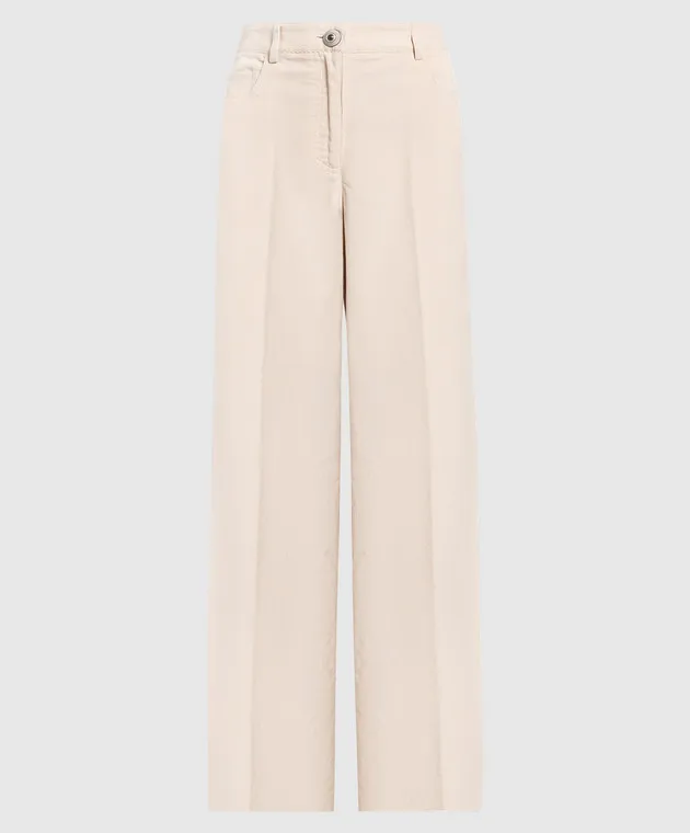 Twinset Actitude Beige pants with a logo