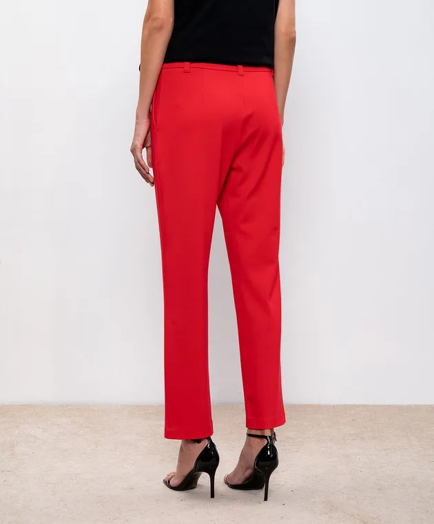 Twinset Actitude Red pants with metallic logo