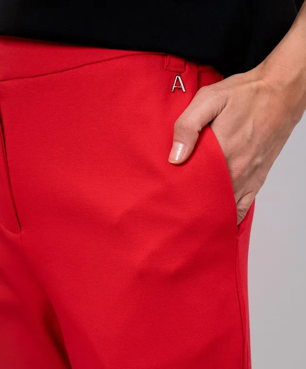 Twinset Actitude Red pants with metallic logo