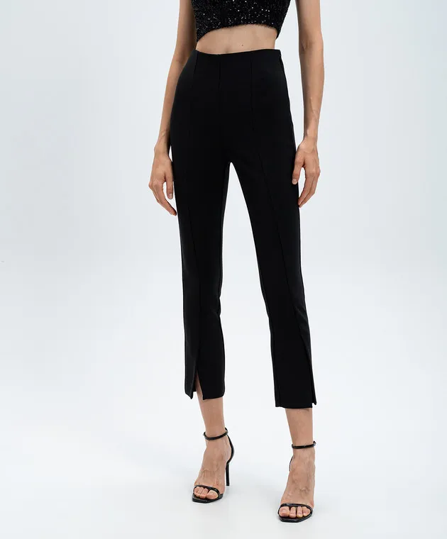 Twinset Black pants with metallic Oval T logo