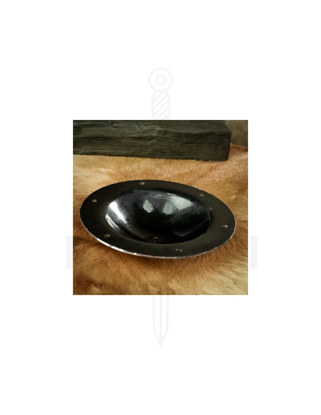 Umbo medieval de acero hecho a mano para escudos vikingos y celtas