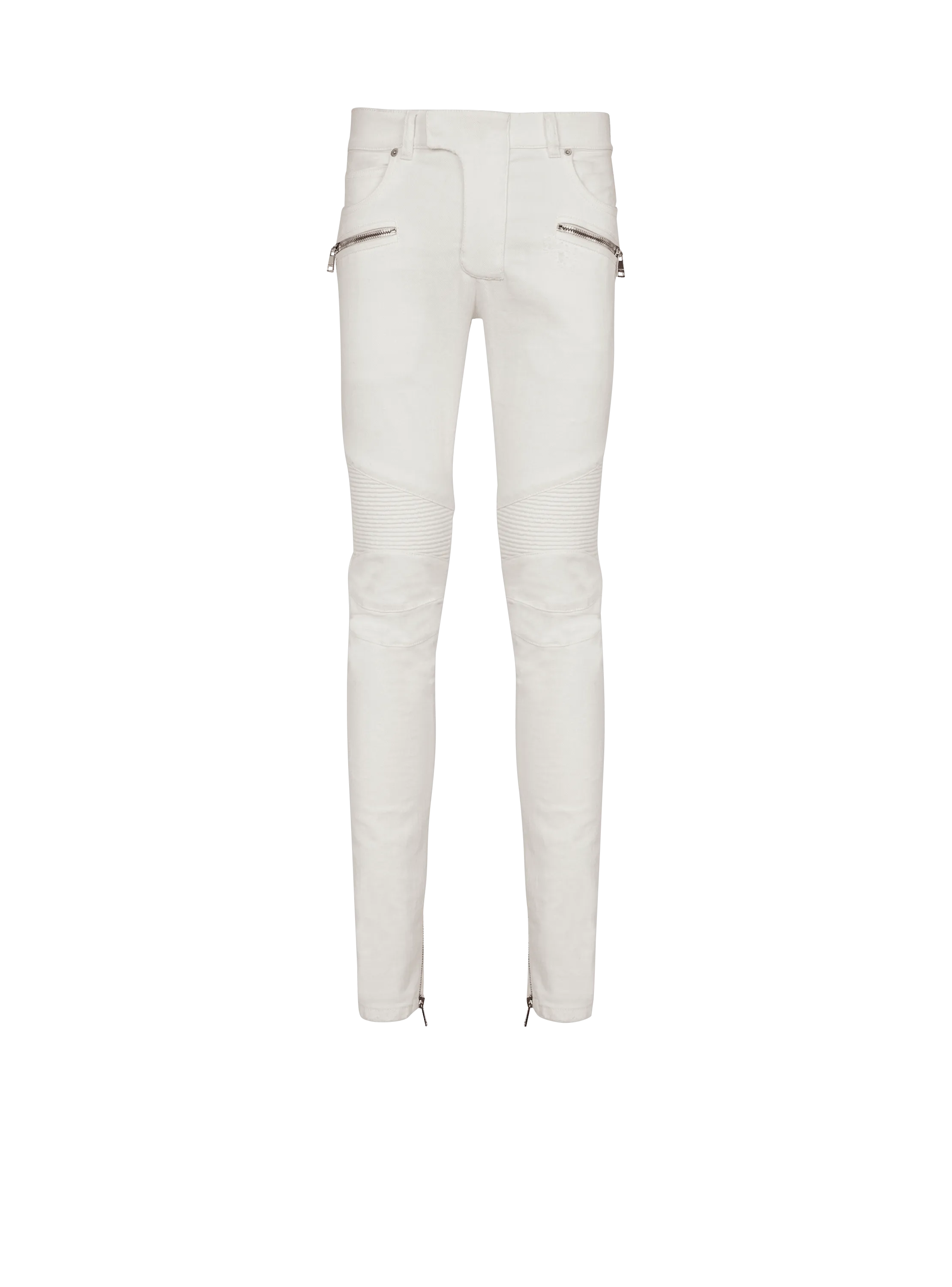 Vaqueros tipo biker de tejido vaquero White