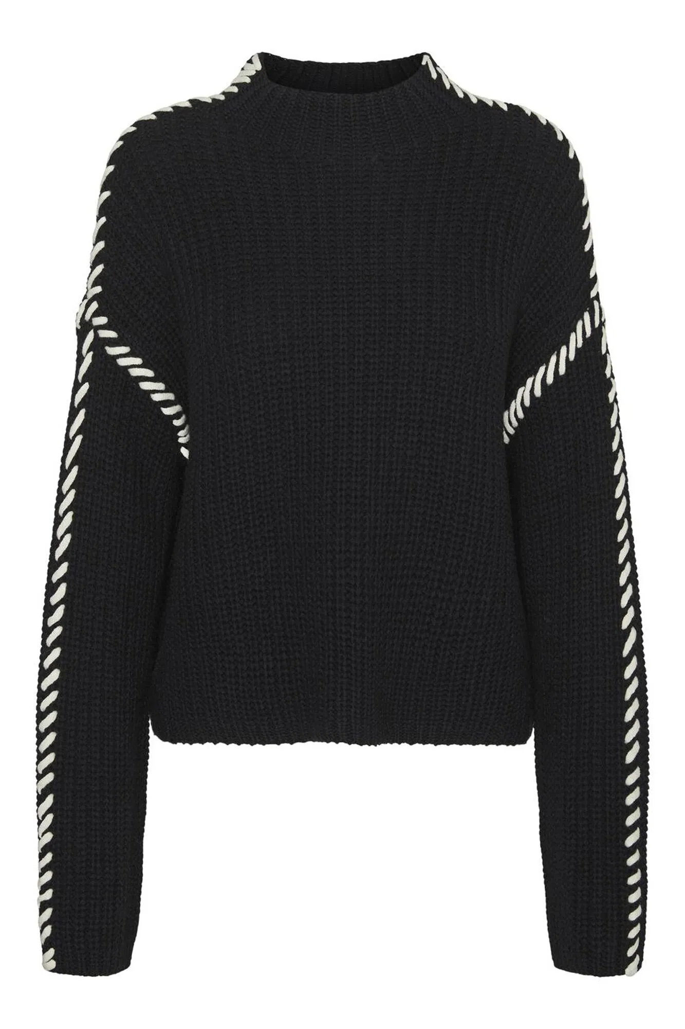 Vero Moda Jersey de punto de mujer con cuello Perkins