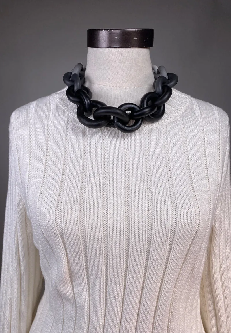 VIRGINIA DEMARIA Collar Eslabón Degradé Negro