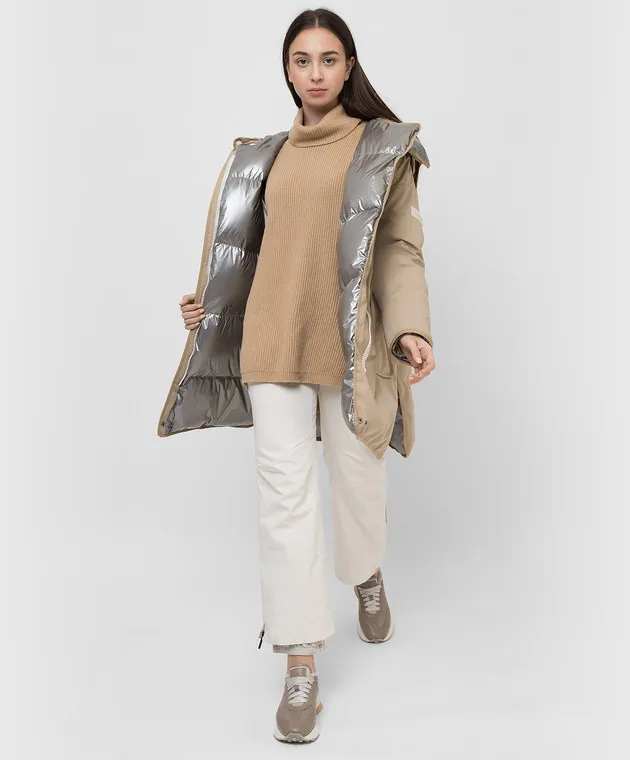 Yves Salomon Army Light beige ski pants