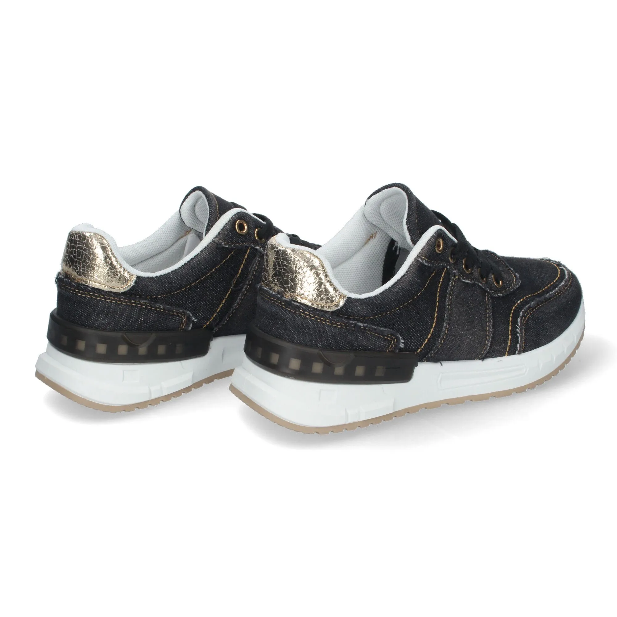 ZAPATILLAS PLATAFORMA DEPORTIVA VAQUERA COLOR NEGRO PARA MUJER XX56