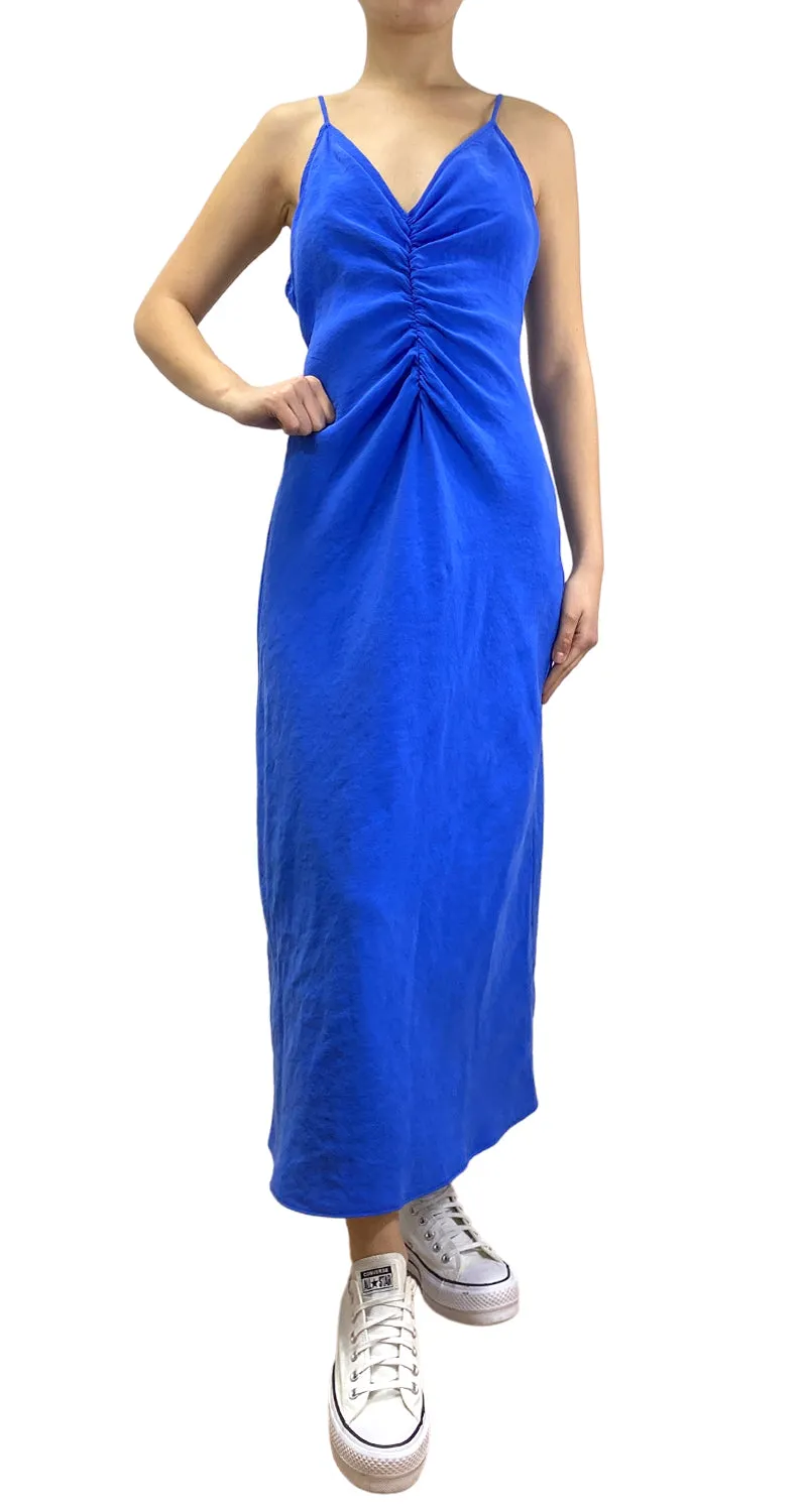 ZARA Vestido Midi Azul