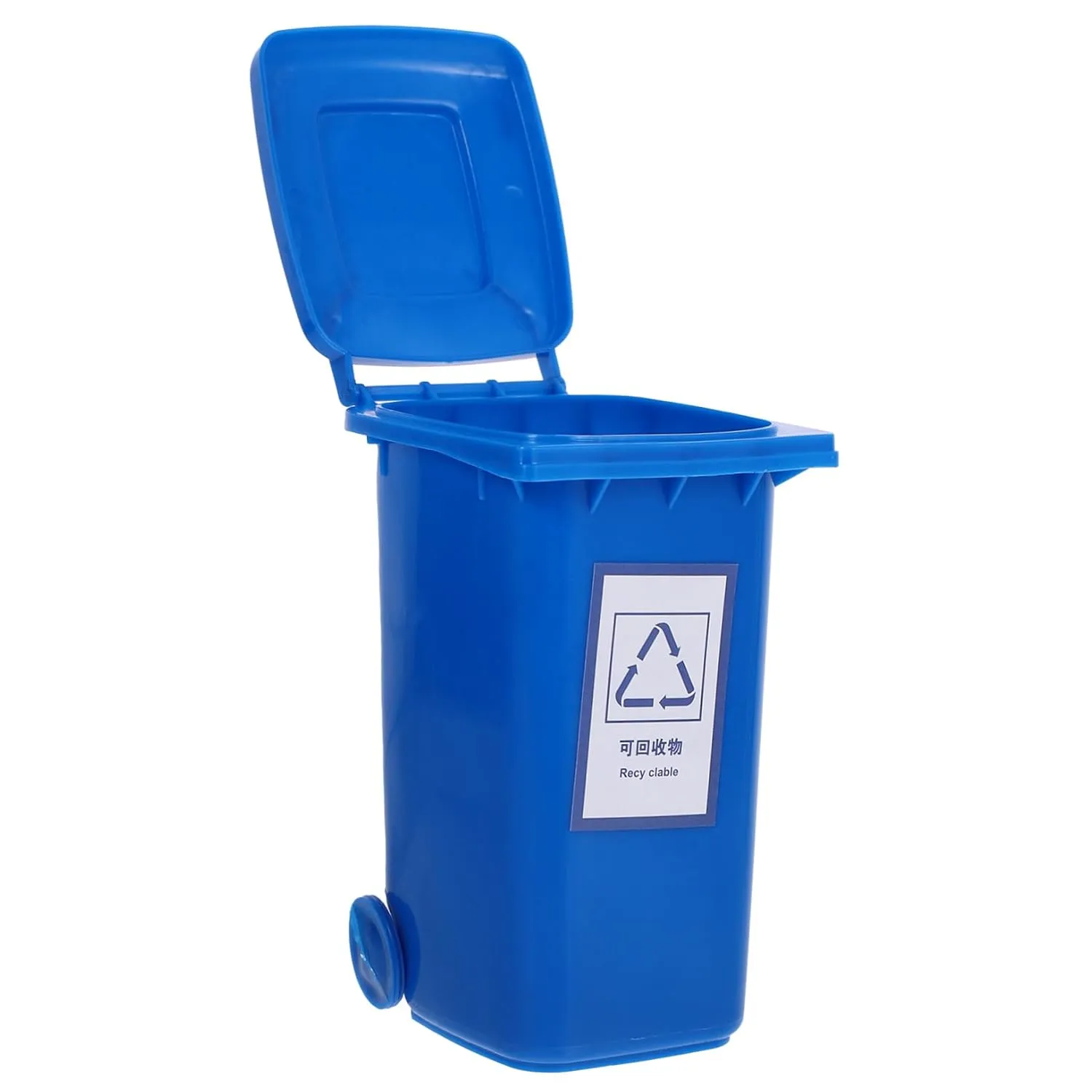 Zerodeko Mini Bote de Basura con Tapa Abatible para Escritorio Oficina Cocina Pp a Prueba de Fugas Almacenamiento Compacto