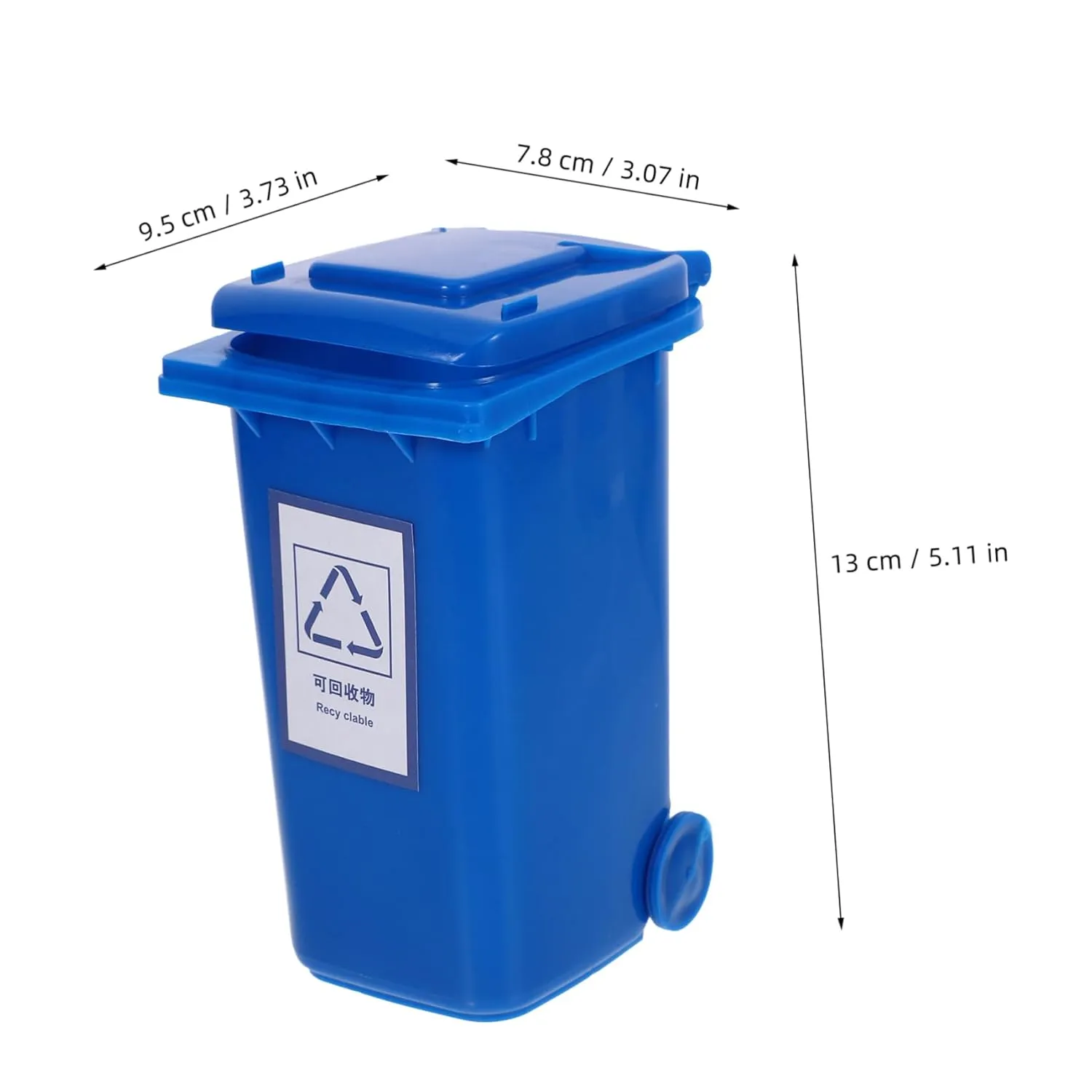 Zerodeko Mini Bote de Basura con Tapa Abatible para Escritorio Oficina Cocina Pp a Prueba de Fugas Almacenamiento Compacto